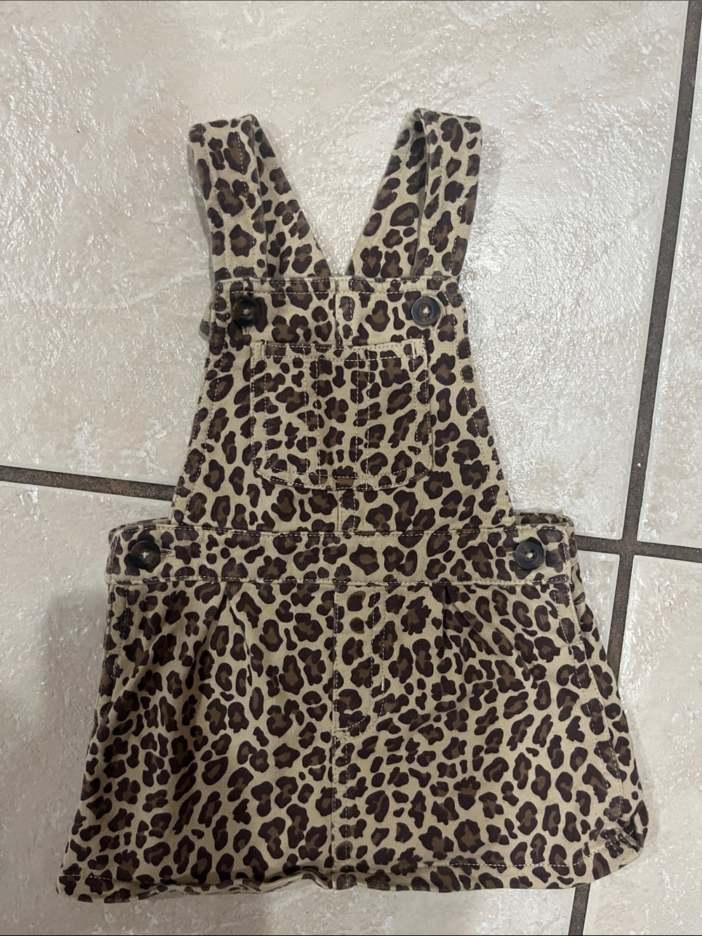 Carter's Leopard Print Pinafore Dress - Brown, Black
